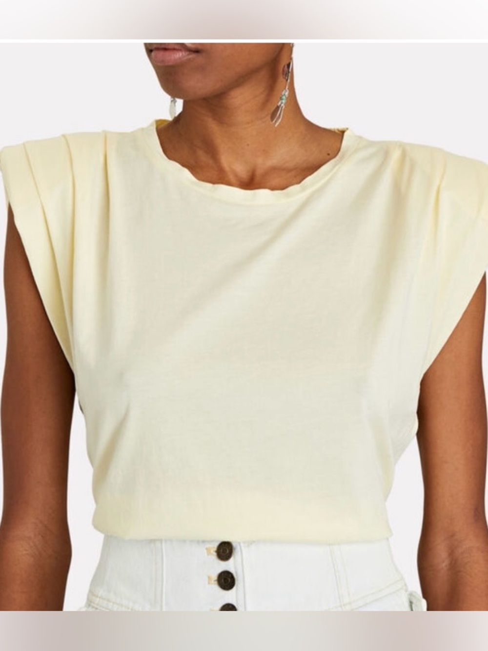 ST. ROCHE Echo Padded-Shoulder Tank Top Size XL -NWT